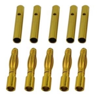 DTP02001-5-PAIR (대용량 패키지) 2.0mm Gold Plated Banana Plug Male & Female (DTP02001) 5 pair/bag (10pcs)
