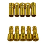DTP02002-5-PAIR (대용량 패키지) 3.5mm Gold Plated Banana Plug Male&Female (DTP02002) 5 pair/bag (10pcs)