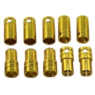 DTP02005-5-PAIR (대용량 패키지) 6.0mm Gold Plated Banana Plug Male & Female 5 pair/bag (10pcs)