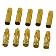 DTP02017-5-PAIR (대용량 패키지) 3mm Gold Plated Banana Plug Male & Female One Pair 5 pair/bag (10pcs)