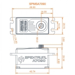 SPMSA7090 A7090 Brushless Low Profile Metal Gear HV Servo