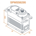SPMSS6295 S6295 1/8 HV High Speed High Torque Brushless Metal Gear Servo
