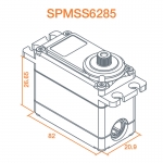 SPMSS6285 S6285 1/8 High Voltage High Torque Metal Gear Race Servo