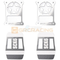 GRC/G173RCS Stainless Steel Tail Light Guard Type C for SCX6 Wrangler (Silver)