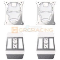 GRC/G173RBS Stainless Steel Tail Light Guard Type B for SCX6 Wrangler (Silver)