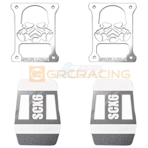 GRC/G173RAS Stainless Steel Tail Light Guard Type A for SCX6 Wrangler (Silver)