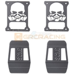 GRC/G173RAB Stainless Steel Tail Light Guard Type A for SCX6 Wrangler (Black)