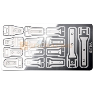 GRC/G173AS Full Set Scaled Hinge Decorative Metal Plate for SCX6 Wrangler (Silver)