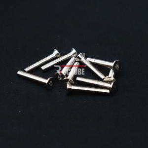 HCNKFB0425 Steel Nickel Coat Flat Head Bolt M4*25mm(10)