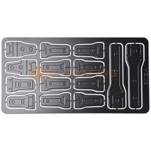 GRC/G173AB Full Set Scaled Hinge Decorative Metal Plate for SCX6 Wrangler (Silver)