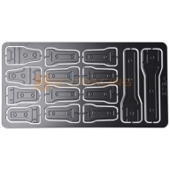 GRC/G173AB Full Set Scaled Hinge Decorative Metal Plate for SCX6 Wrangler (Silver)