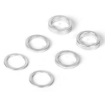 375090 (21-X,20-O) SET OF ALU SHIMS 6.37x8.4MM (0.5MM, 1.0MM, 2.0MM)