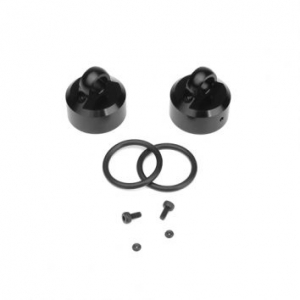 TKR8702 Shock Caps (7075 emulsion/vented/standard black ano 2pcs)