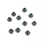 TKR1211 M3 Locknuts (flanged black 10pcs)