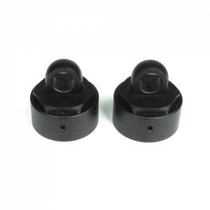 TKR6003 Vented Shock Caps (aluminum gun metal anodized 2pcs)