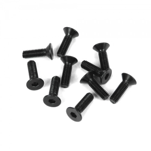 TKR1323 M3x10mm Flat Head Screws (black 10pcs)