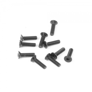 TKR1324 – M3x12mm Flat Head Screws (black, 10pcs)