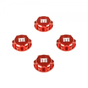 TKR5116BR – Wheel Nuts (T Logo, 17mm, serrated, red ano, M12x1.0, 4pcs)