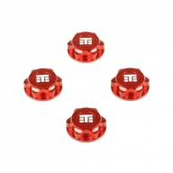 TKR5116BR – Wheel Nuts (T Logo, 17mm, serrated, red ano, M12x1.0, 4pcs)