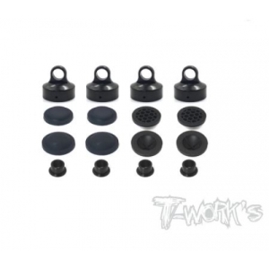 TO-274-M Black Hard Coated 7075-T6 Alum Diaphragm Shock Cap (For Mugen MBX8/7R/7/MBX8 ECO) (#TO-274-M)