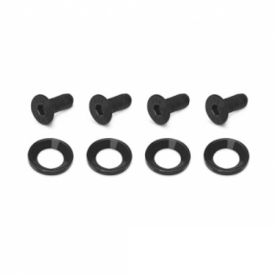 TO-205-BK Engine Mount Washer And Screw Set （ For Team Associated RC8 B3/B3.2/T3.2/T3.2E/Mugen MBX8R） Each 4 pcs. (#TO-205-BK)