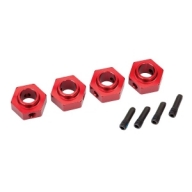 AX8269R Wheel hubs,12mm hex,Red(4)/screw pin(4)