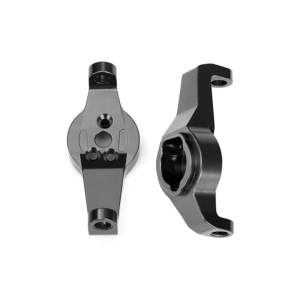 AX8232A Caster blocks, 6061-T6 aluminum (charcoal gray-anodized), left and right