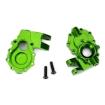 AX8252G Portal housings, inner (front), 6061-T6 aluminum (green-anodized) (2)/ 3x12 BCS (2)