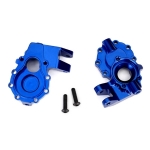 AX8252X Portal housings, inner (front), 6061-T6 aluminum (blue-anodized) (2)/ 3x12 BCS (2)