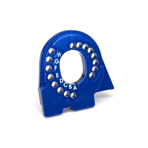 AX8290X Motor mount plate, TRX-4, 6061-T6 aluminum (blue-anodized)