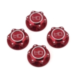 HRAAFE10M02 Hot Racing Arrma Kraton 8S 24mm Serrated Dirt Shield Wheel Nuts (Red) (4) (ARA310929 강화옵션)