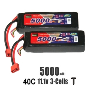5000-3S-40C-EC5(1Set/2개) EP 5000mAh 11.1V 40C 3S1P 딘스잭 리튬폴리머 배터리 (2개세트)