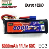 6000-3S-60C-EC3 EP 6000mAh 11.1V 60C~120C 32MM 두께 LIPO /EC3