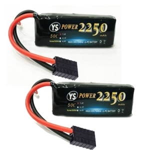 YS-2250-2S-50-TRXX2 2250mAh 7.4V 50C LIPO /트랙사스 잭 (미니 1/16 서밋,이레보 사용가능)