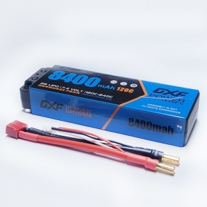 dxf5b2840 DXF Li-po 7.4v 8400mah 120c(2S) 5.0mm Bullet Hard Case DXF 한국총판 RC9 정품