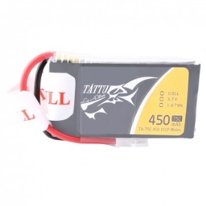 TA-75C-450-1S1P-Molex Tattu 75C 1S1P 3.7 v 450mah Lipo Battery Pack with Molex Plug