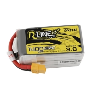 TA-RL3-120C-1400-6S1P Tattu R-Line Version 3.0 1400mAh 22.2V 120C 6S1P Lipo Battery Pack with XT60 Plug