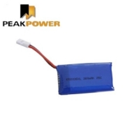 1S-380-25-L PeakPower 380mAh 3.7V/1S 25C Lipo Battery (Q4I HD 200/ZUGO、H107C- 드론 배터리)