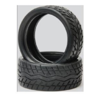 DTOW03013B (4PC, 한대분) 1/10 On Road Black Series Rubber Pull Tyres 4pcs/set (Wave Line)