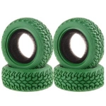 DTOW03012D (4PC, 한대분) 1/10 On Road Rubber Pull Tyres 4pcs/set (Green)
