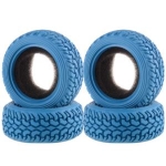 DTOW03012B (4PC, 한대분) 1/10 On Road Rubber Pull Tyres 4pcs/set (Blue)
