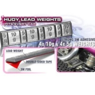 293080 HUDY LEAD WEIGHTS 4x5g & 4x10g WITH 3M GLUE