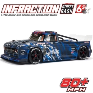 ARA7615V2T1 ARRMA NEW V2 1:7 INFRACTION Street Bash 6S BLX All-Road (BLUE)