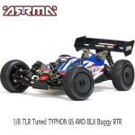ARA8406 ARRMA 1:8 TLR Tuned TYPHON 6S 4WD BLX Buggy RTR, Red/Blue 조종기 포함