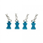 DTEL01071D (하이 그립 바디 클립) Pro Aluminum Easy Pull 1/10 ~ 1/8 RC Car Body Shell Clips 4pcs/set (Blue)