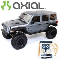 AXI05000T2+YS01-SCX6 [역대급 초대형 라클차량+웨건링크 묶음세트]1/6 SCX6 Jeep JLU Wrangler 4WD Rock Crawler RTR: Silver+웨건 링크 콤보세트
