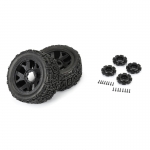 DTX564110 1/6 Warthog F/R 5.7" Monster Truck Tires MTD 24mm Black Ripper (2)