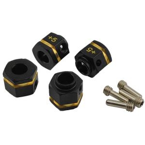 DTWH01002 (휠 와이드너) Brass Wheel Hex Adaptor +5 Extensions 12x10mm - Black