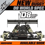 HB204850 풀옵션 엔진버기 HB RACING D8 World Spec 1/8 Competition Nitro Buggy (Without Bodyshell)