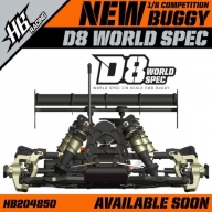 HB204850 풀옵션 엔진버기 HB RACING D8 World Spec 1/8 Competition Nitro Buggy (Without Bodyshell)